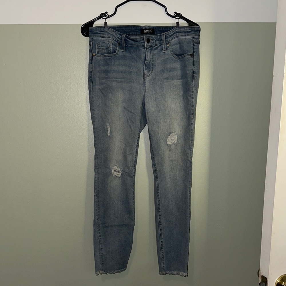 Buffalo David Bitton Women's Blue Distressed Skinny Jeans
